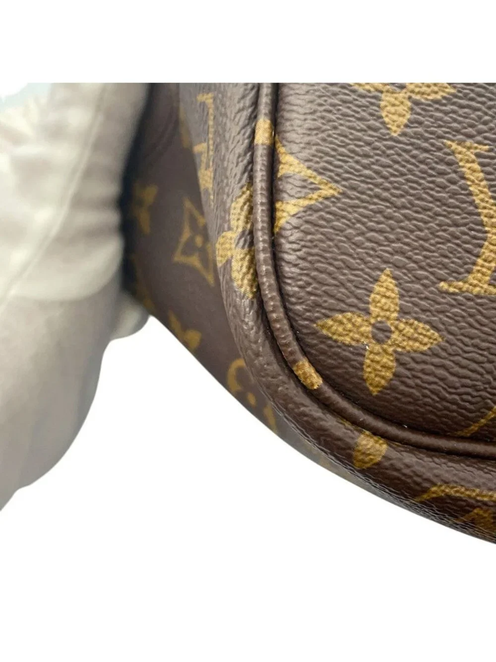Louis Vuitton Tote Bag Monogram Gray Leather Neverfull Inside Out MM Reversible